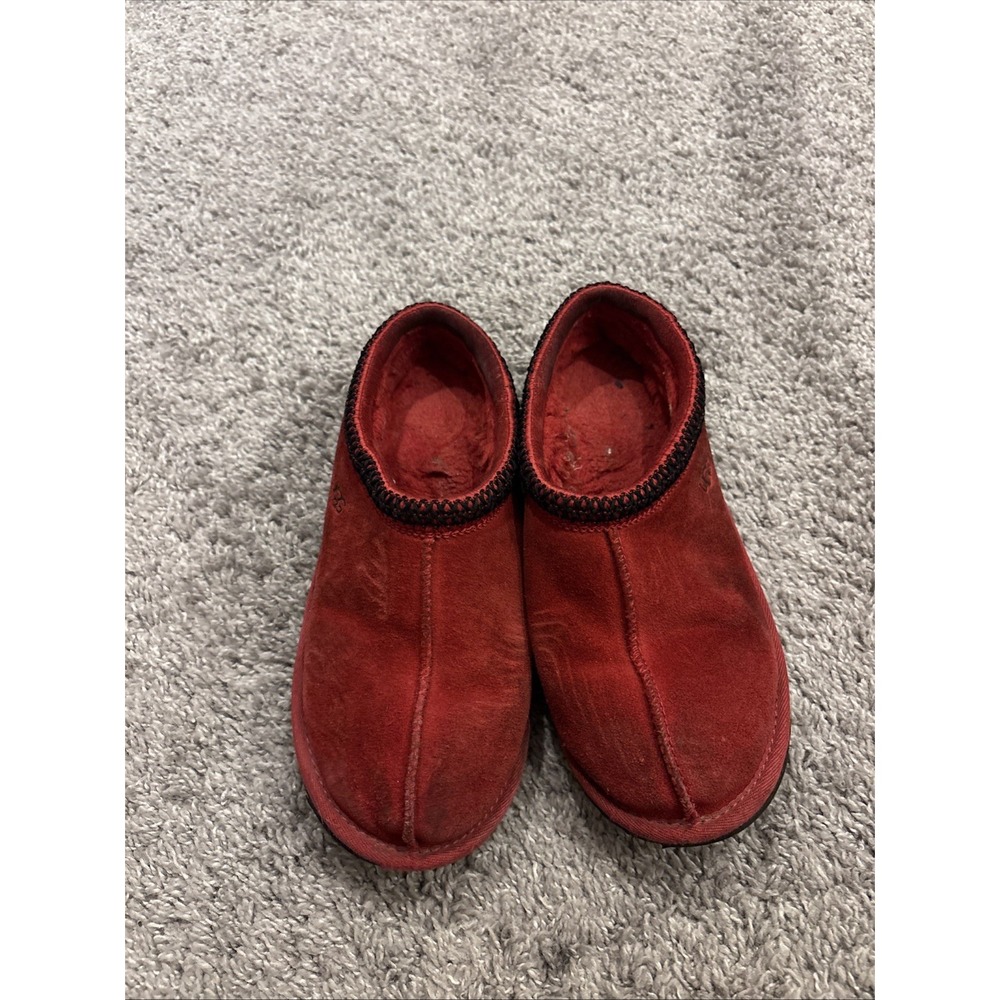 Ugg Tasman Samba Red Sheepskin UggPure (tm) Slippers Shoes Women Size 7 Mens 5
